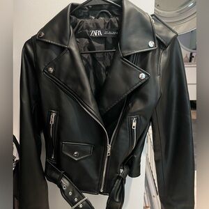 Zara, size S, leather jacket